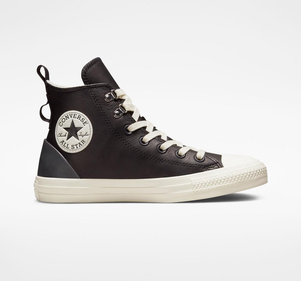 Black / Egret / Almost Black Converse Chuck Taylor All Star Leather Hike Women\'s High Tops  US |  18453-PYRB