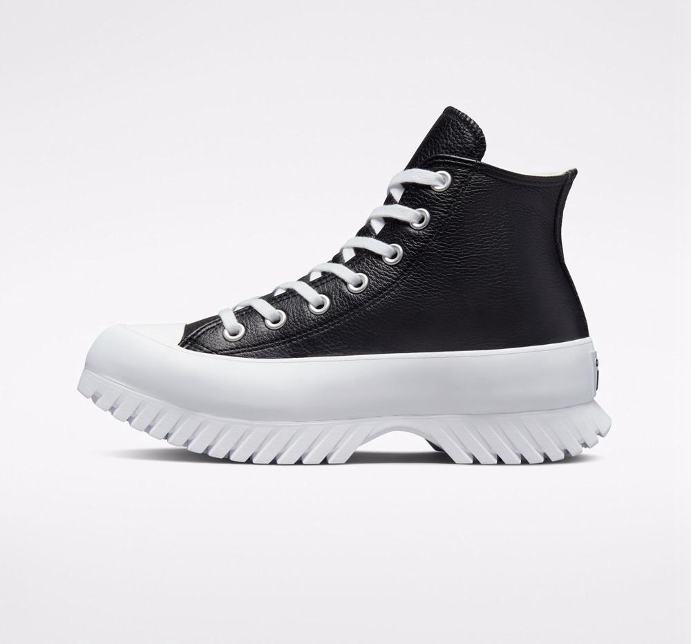 Black / Egret / White Converse Chuck Taylor All Star Lugged 2.0 Leather Unisex Men's Boots  US |  19083-CZES