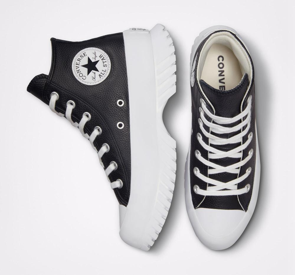 Black / Egret / White Converse Chuck Taylor All Star Lugged 2.0 Leather Unisex Women's Boots  US |  54987-DMVL