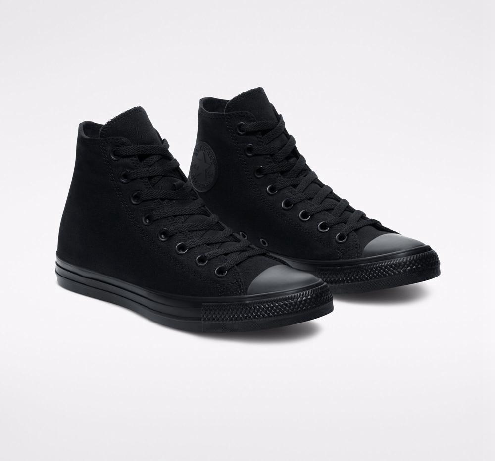 Black Monochrome Converse Chuck Taylor All Star Classic Unisex Women's High Tops  US |  85219-CUNH