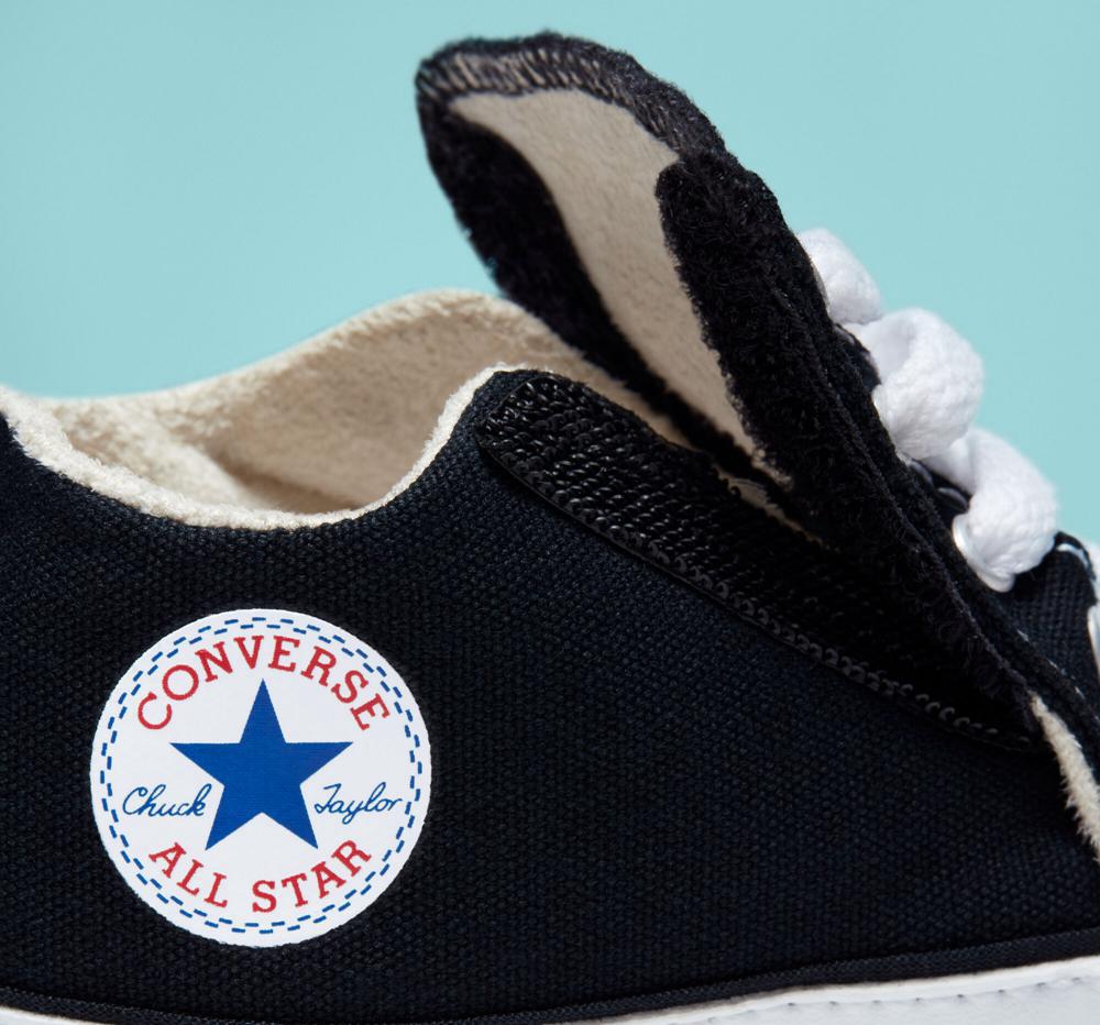 Black / Natural Ivory / White Converse Chuck Taylor All Star Cribster Easy On Baby Boys' Mid Boots  US |  57862-CXUT