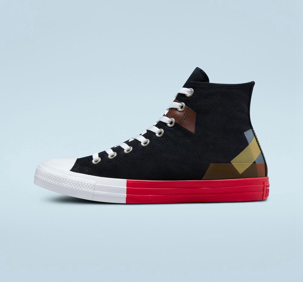 Black / University Red / White Converse Chuck Taylor All Star Space Racer Unisex Men's High Tops  US |  63527-WLMO