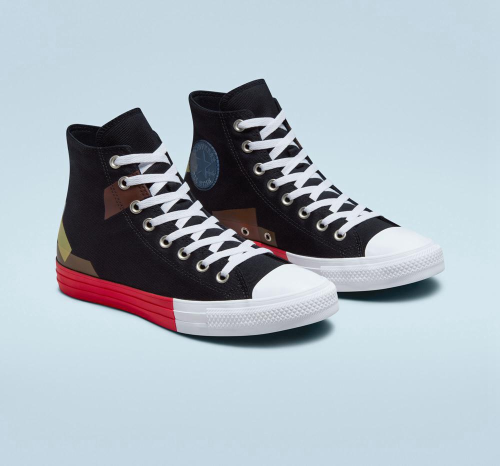 Black / University Red / White Converse Chuck Taylor All Star Space Racer Unisex Men's High Tops  US |  63527-WLMO