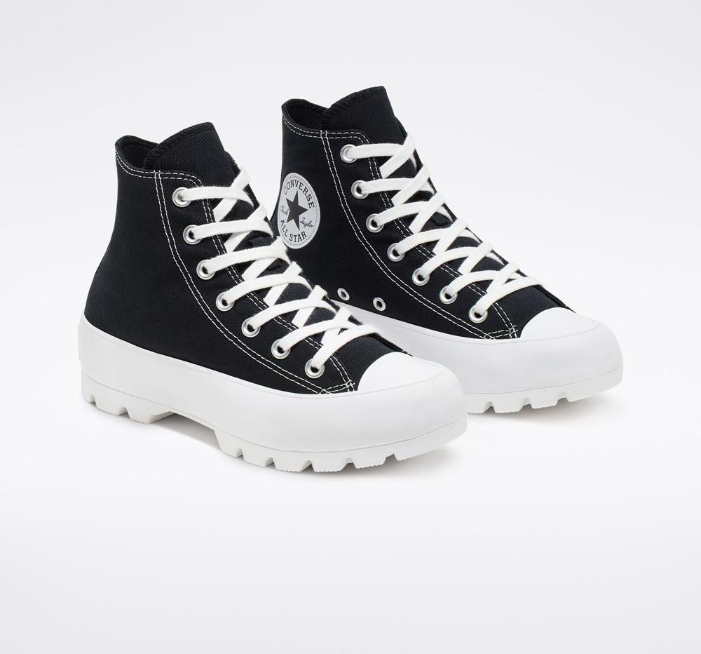 Black / White / Black Converse Chuck Taylor All Star Lugged Women's Boots  US |  78491-SREY