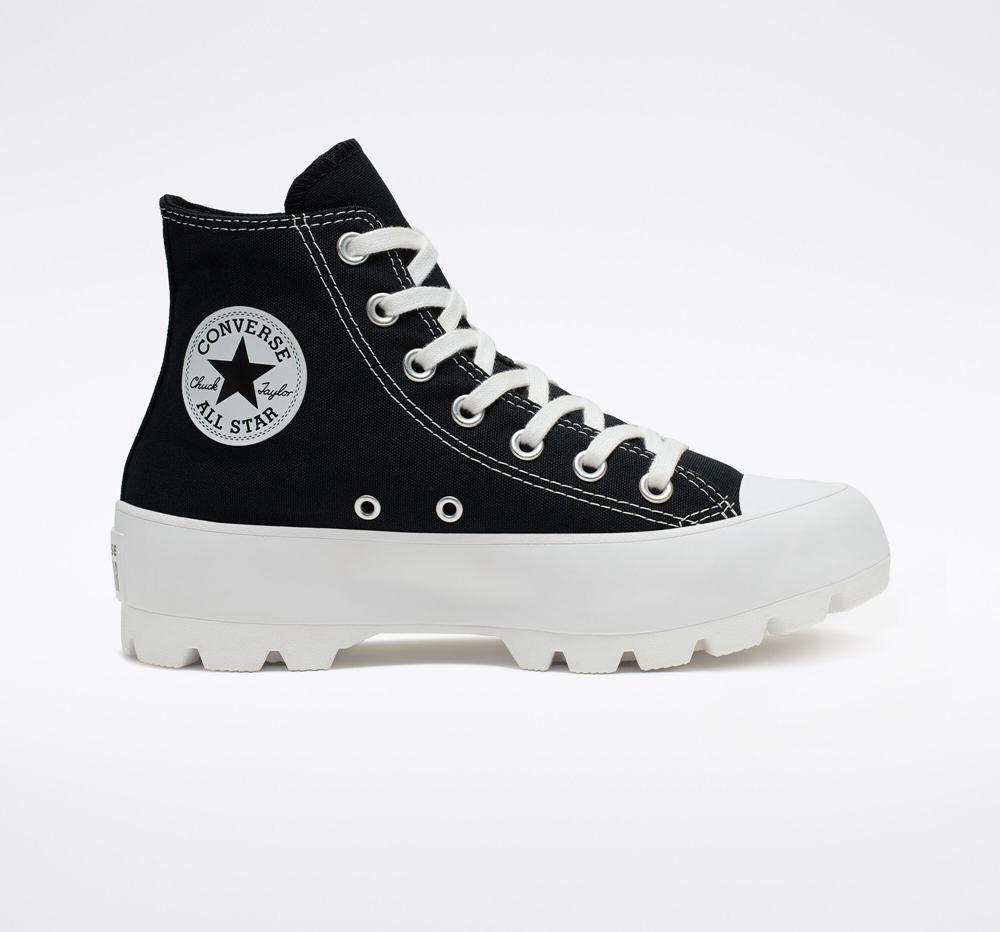 Black / White / Black Converse Chuck Taylor All Star Lugged Women\'s Boots  US |  78491-SREY