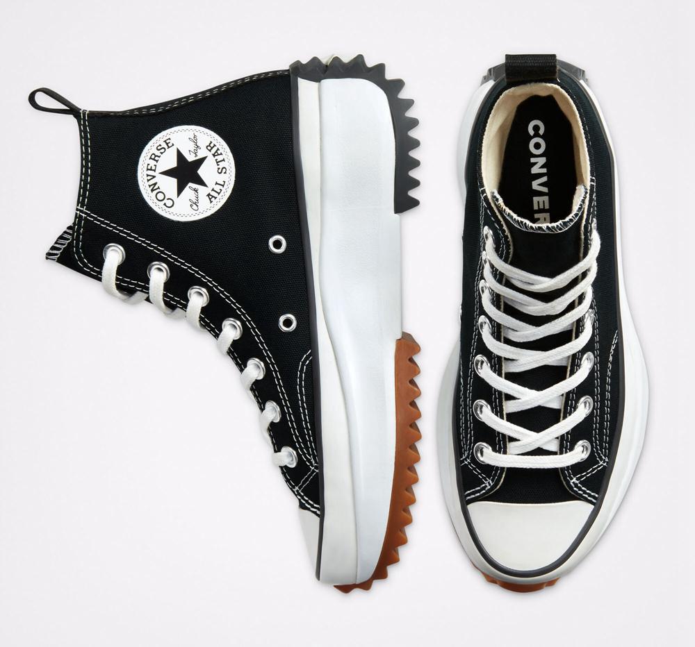 Black / White / Gum Converse Run Star Hike Unisex High Top Women's Platform Shoes  US |  10743-QFOC