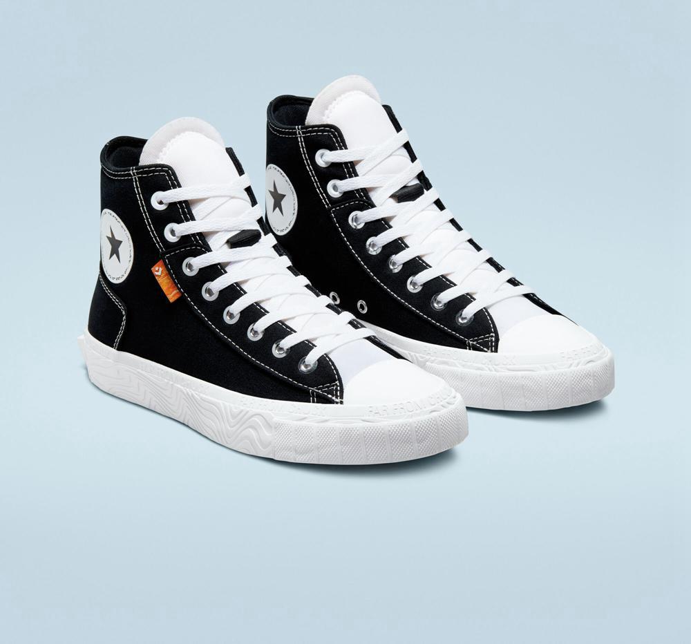 Black / White / White Converse Chuck Taylor Alt Star Canvas Unisex Men's High Tops  US |  46127-WYXF