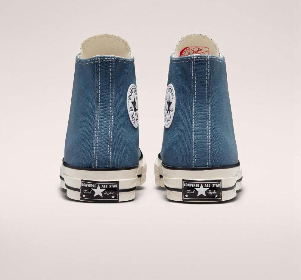 Blue Deep Waters / Egret / Black Converse Chuck 70 Vintage Canvas Unisex Women's High Tops  US |  02459-RSBT