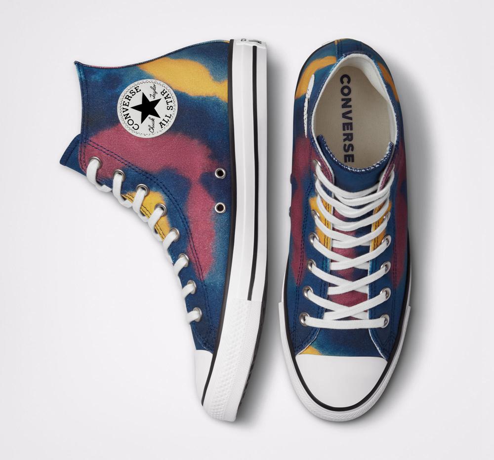 Blue / Multi / Egret Converse Chuck Taylor All Star Tie Dye Unisex Men's High Tops  US |  45387-FNXM