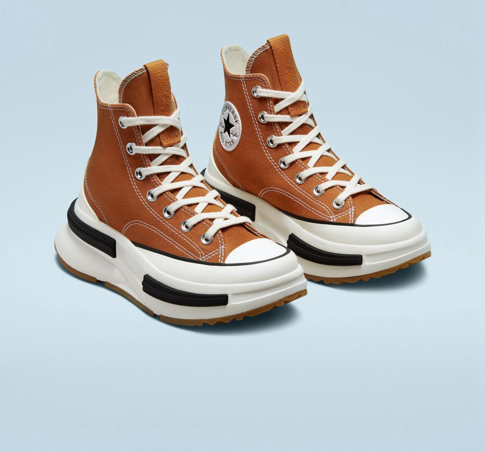 Brown Converse Run Star Legacy Cx Unisex High Top Women's Platform Shoes  US |  39240-MXTC