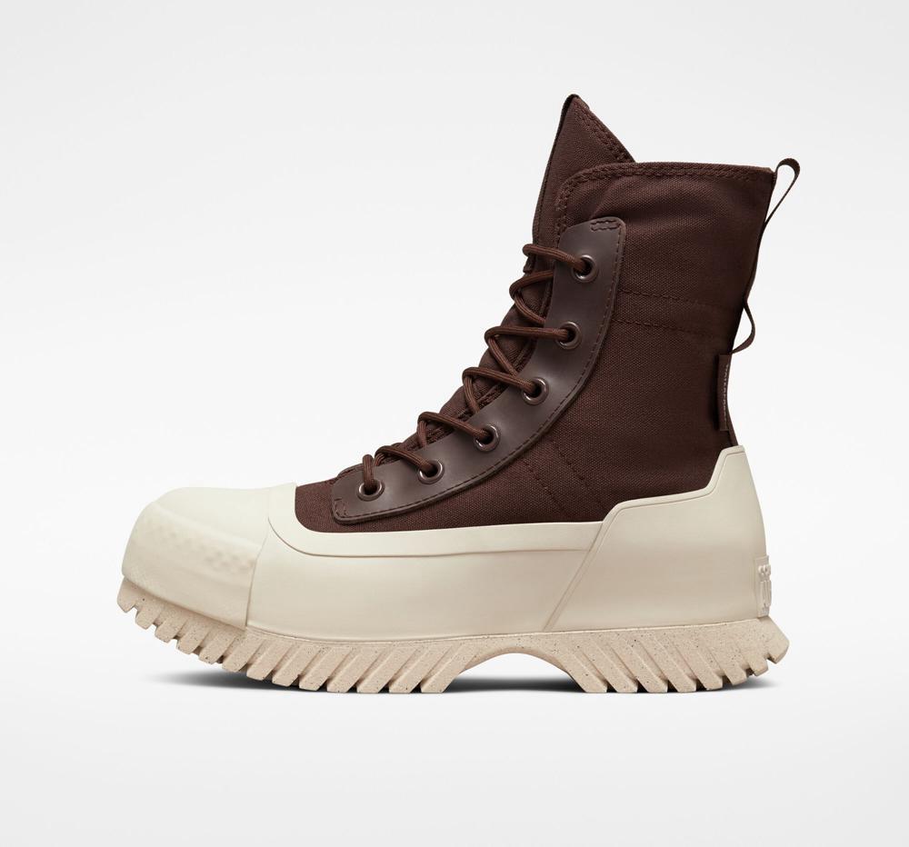 Brown Dark Root / Papyrus Converse Chuck Taylor All Star Lugged 2.0 Counter Climate Unisex Women's Boots  US |  94237-EIGV