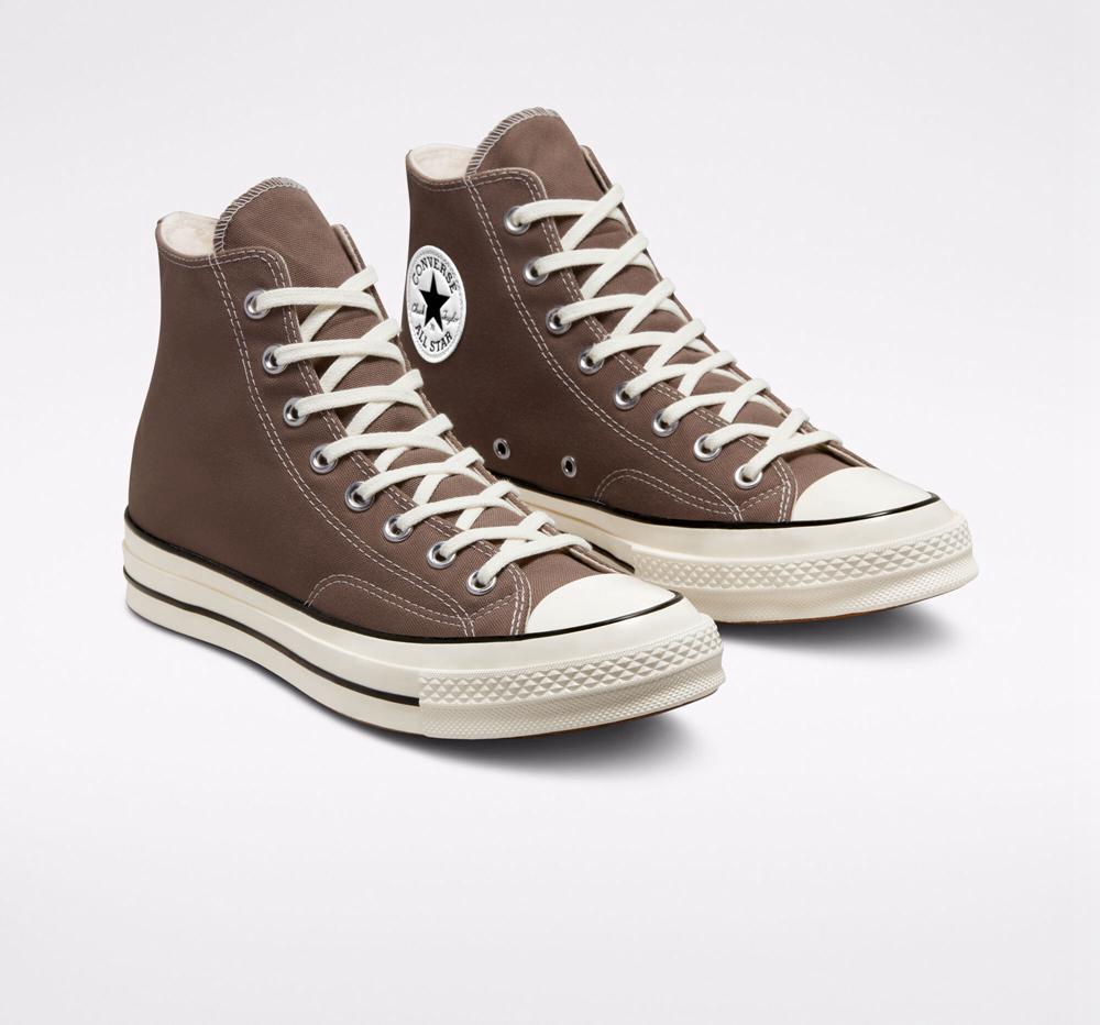 Brown Desert Cargo / Egret / Black Converse Chuck 70 Vintage Canvas Unisex Men's High Tops  US |  29073-LUIH