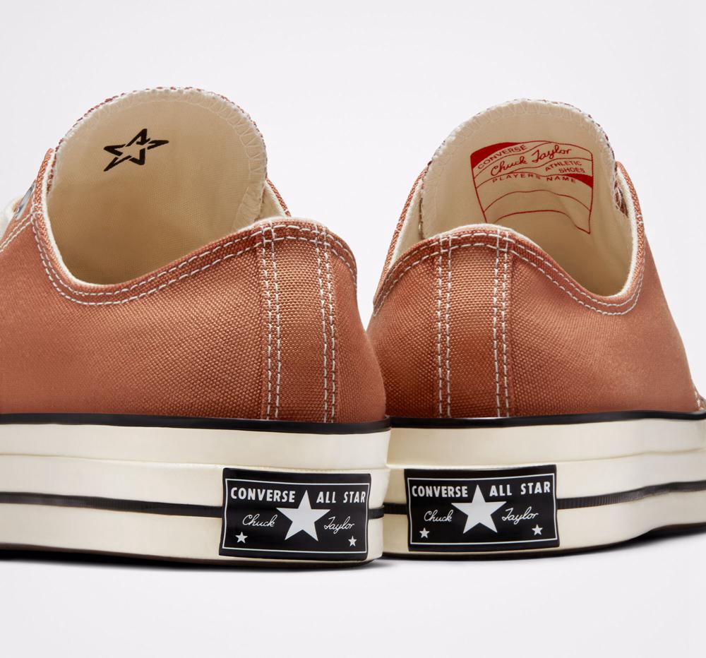 Brown Mineral Clay / Egret / Black Converse Chuck 70 Canvas Unisex Women's Low Tops  US |  53047-CFWG