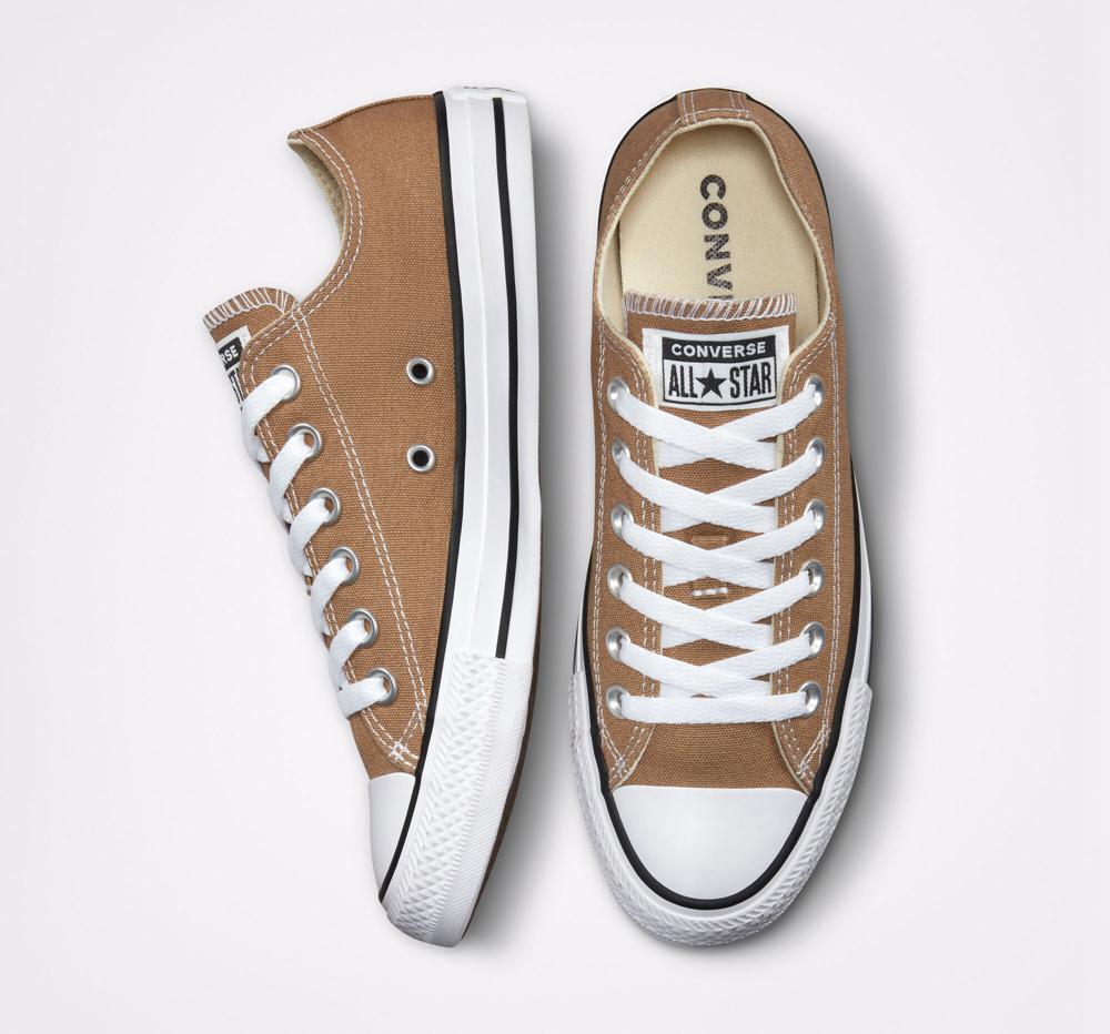 Brown Sand Dune / White / Black Converse Chuck Taylor All Star Seasonal Color Unisex Men's Low Tops  US |  47293-MCLO