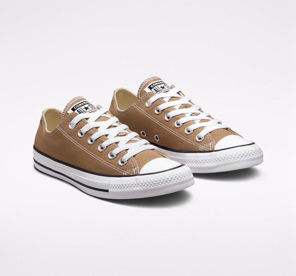 Brown Sand Dune / White / Black Converse Chuck Taylor All Star Seasonal Color Unisex Men's Low Tops  US |  47293-MCLO