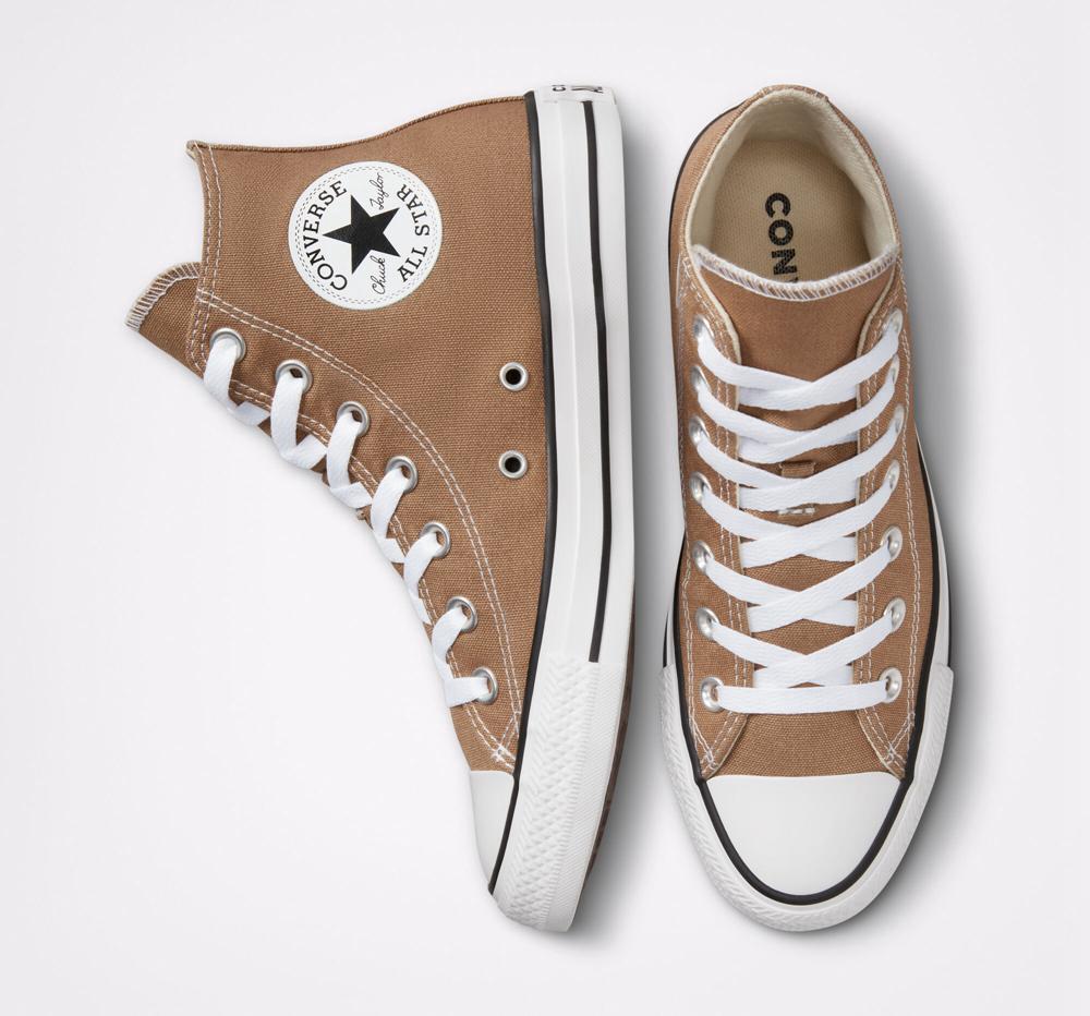 Brown Sand Dune / White / Black Converse Chuck Taylor All Star Seasonal Color Unisex Women's High Tops  US |  65817-HAWO