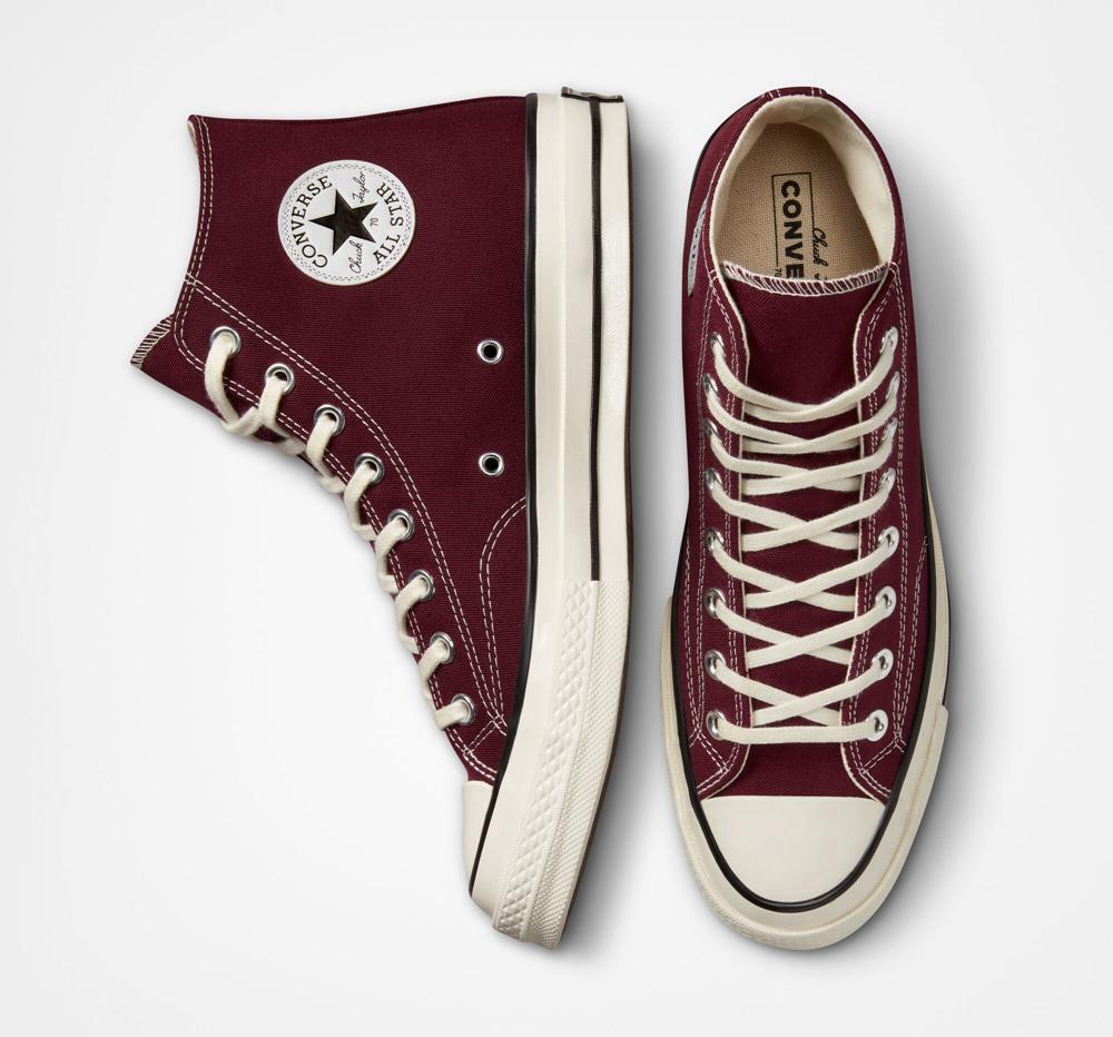 Burgundy Dark Beetroot / Egret / Black Converse Chuck 70 Vintage Canvas Unisex Men's High Tops  US |  15840-KTSH