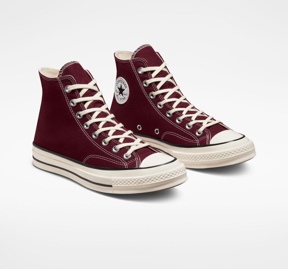 Burgundy Dark Beetroot / Egret / Black Converse Chuck 70 Vintage Canvas Unisex Men's High Tops  US |  15840-KTSH