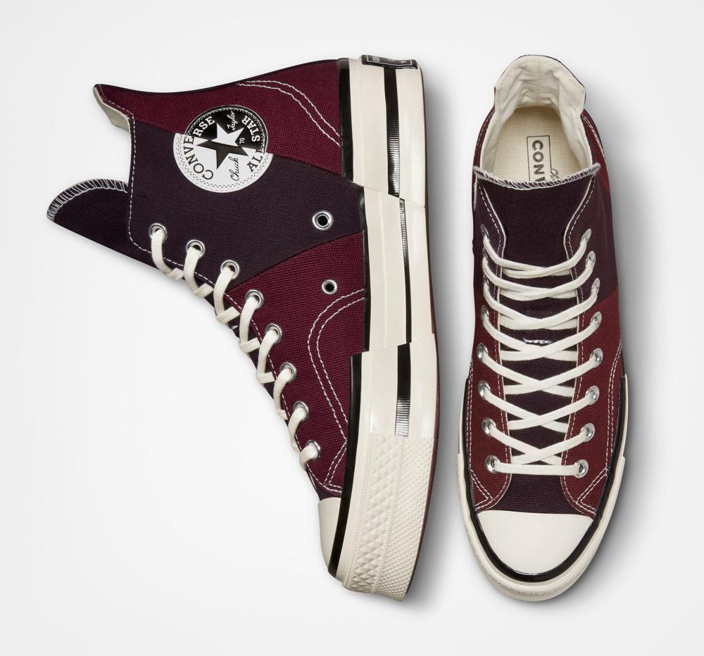 Burgundy Dark Beetroot / Egret / Black Converse Chuck 70 Plus Unisex High Top Men's Platform Shoes  US |  15967-YNFI