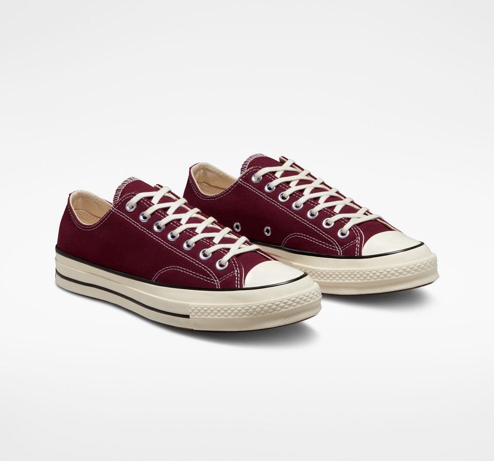 Burgundy Dark Beetroot / Egret / Black Converse Chuck 70 Vintage Canvas Unisex Women's Low Tops  US |  53164-KZGD