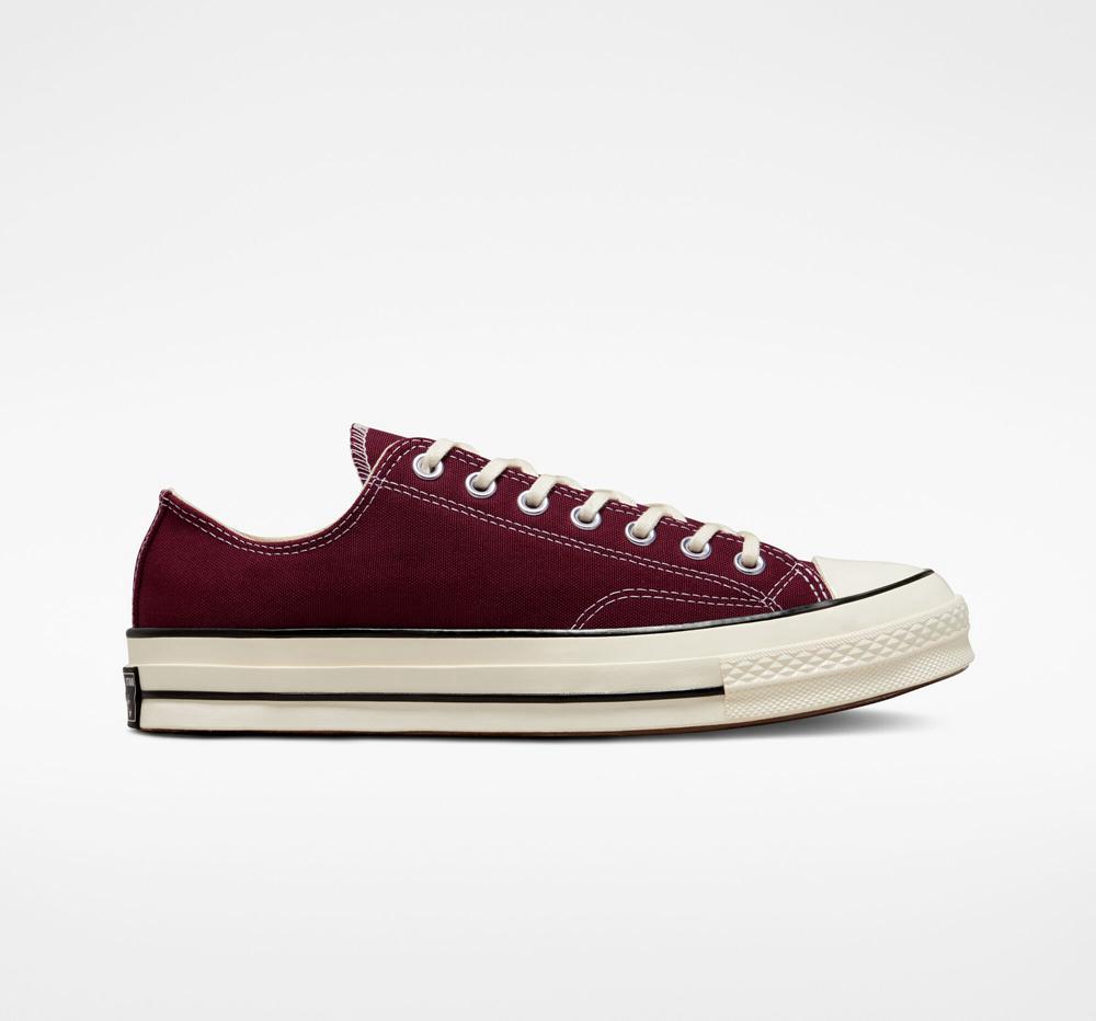 Burgundy Dark Beetroot / Egret / Black Converse Chuck 70 Vintage Canvas Unisex Women\'s Low Tops  US |  53164-KZGD