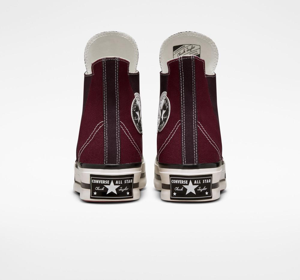 Burgundy Dark Beetroot / Egret / Black Converse Chuck 70 Plus Unisex High Top Men's Platform Shoes  US |  62894-EXOD