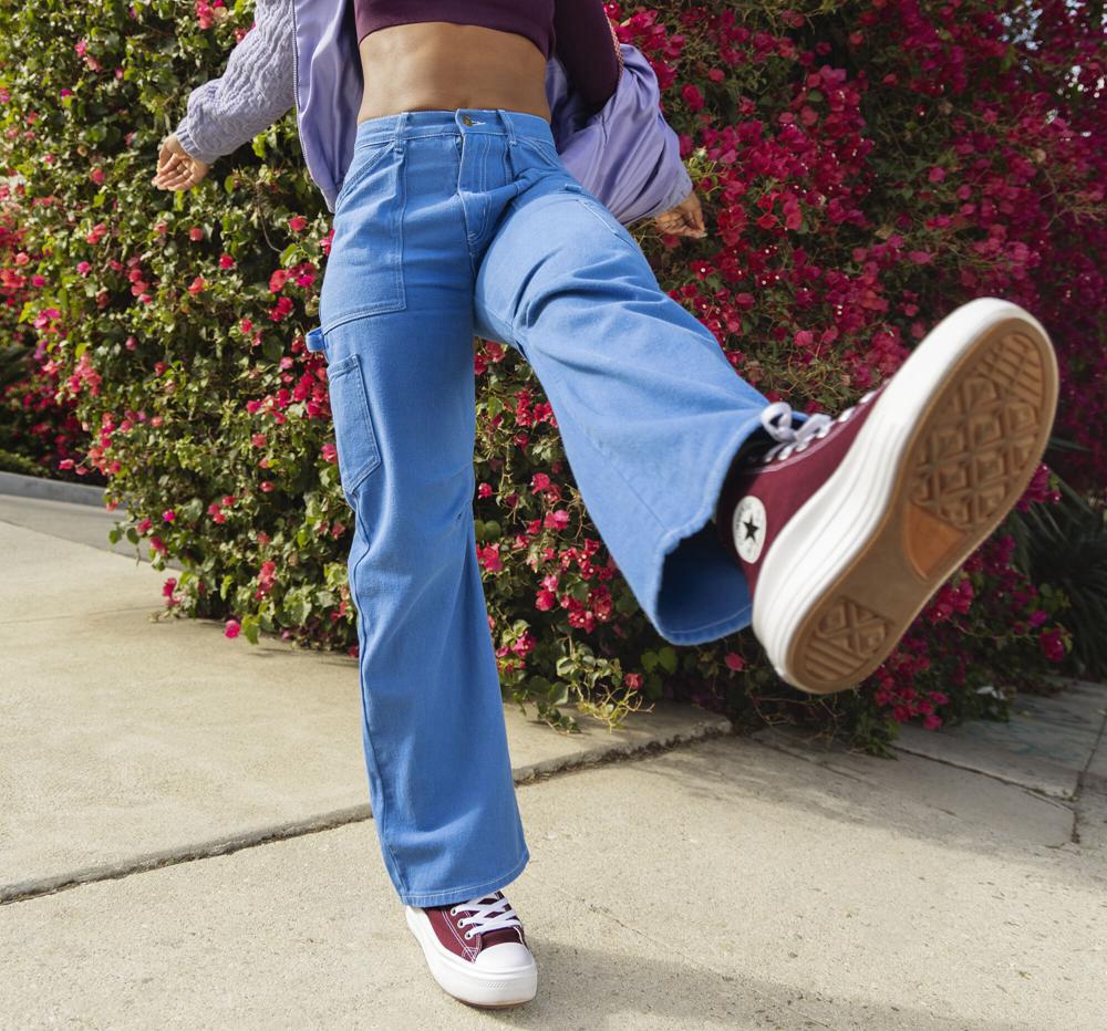 Burgundy Dark Beetroot / White / White Converse Chuck Taylor All Star Move Platform Women's High Tops  US |  43089-RKCL