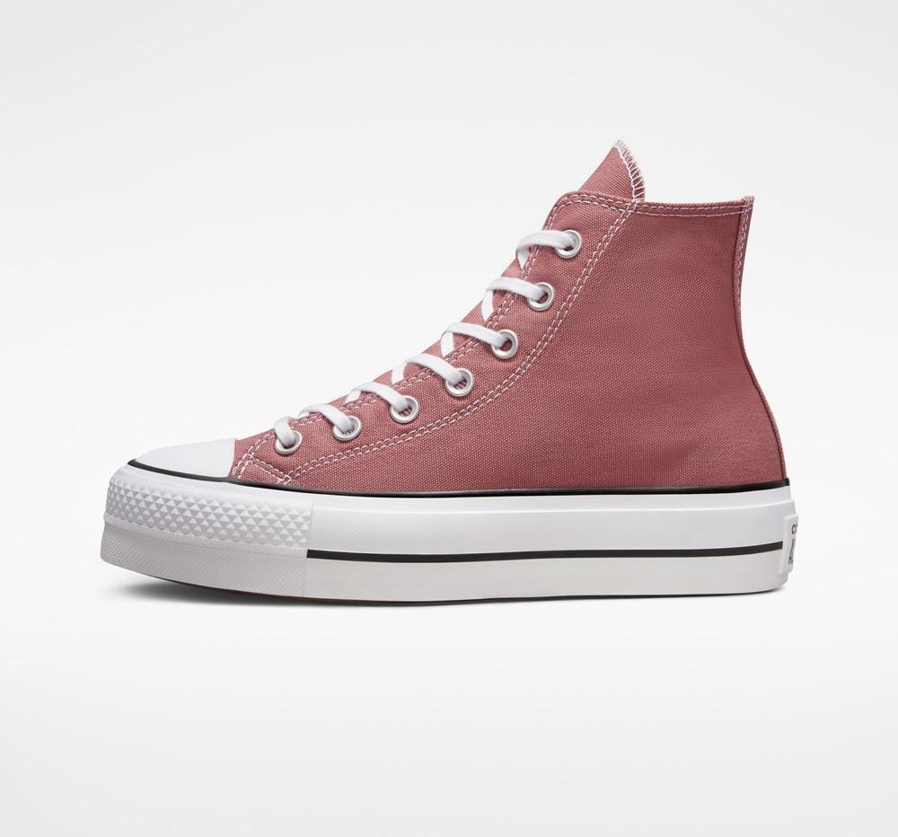 Burgundy Saddle / Black / White Converse Chuck Taylor All Star Lift Canvas High Top Women's Platform Shoes  US |  17905-VERG