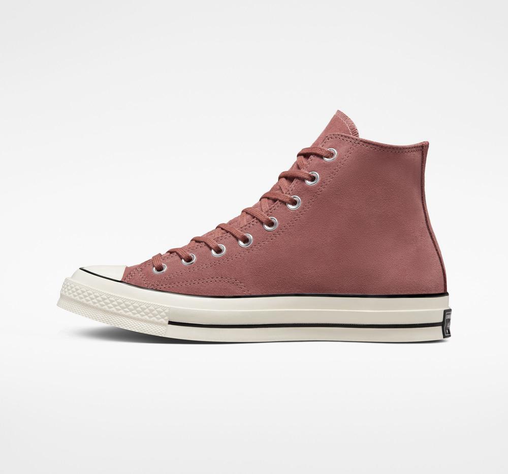 Burgundy Saddle / Egret / Black Converse Chuck 70 Suede Unisex Men's High Tops  US |  27195-GRNJ