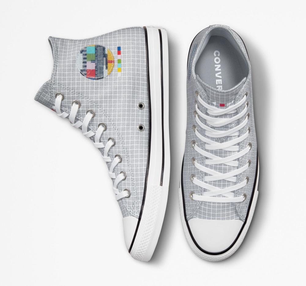 Dk Smoke Grey / Multi Converse Chuck Taylor All Star Color Grid Unisex Women's High Tops  US |  61298-QCVY