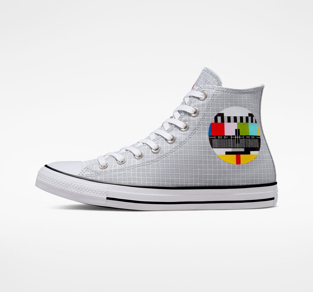 Dk Smoke Grey / Multi Converse Chuck Taylor All Star Color Grid Unisex Men's High Tops  US |  67809-HZND