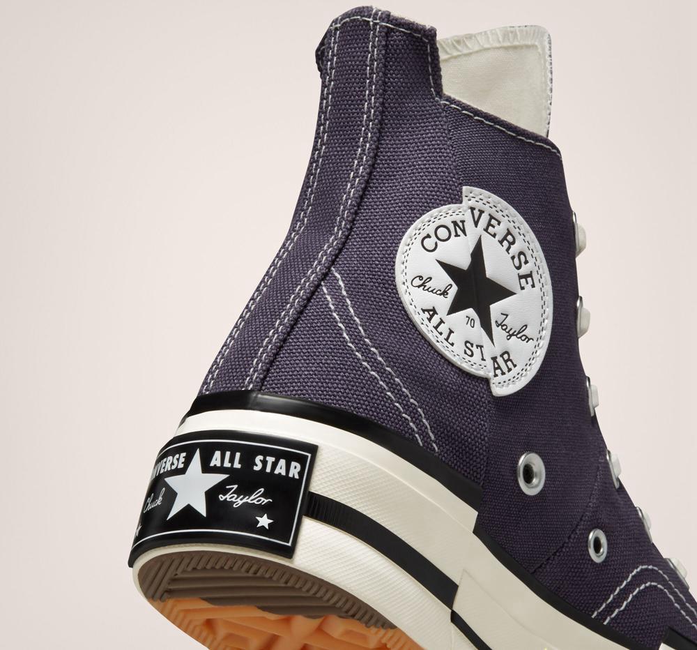 Green Dark Raisin / Egret / Black Converse Chuck 70 Plus Unisex High Top Men's Platform Shoes  US |  80615-RSIP