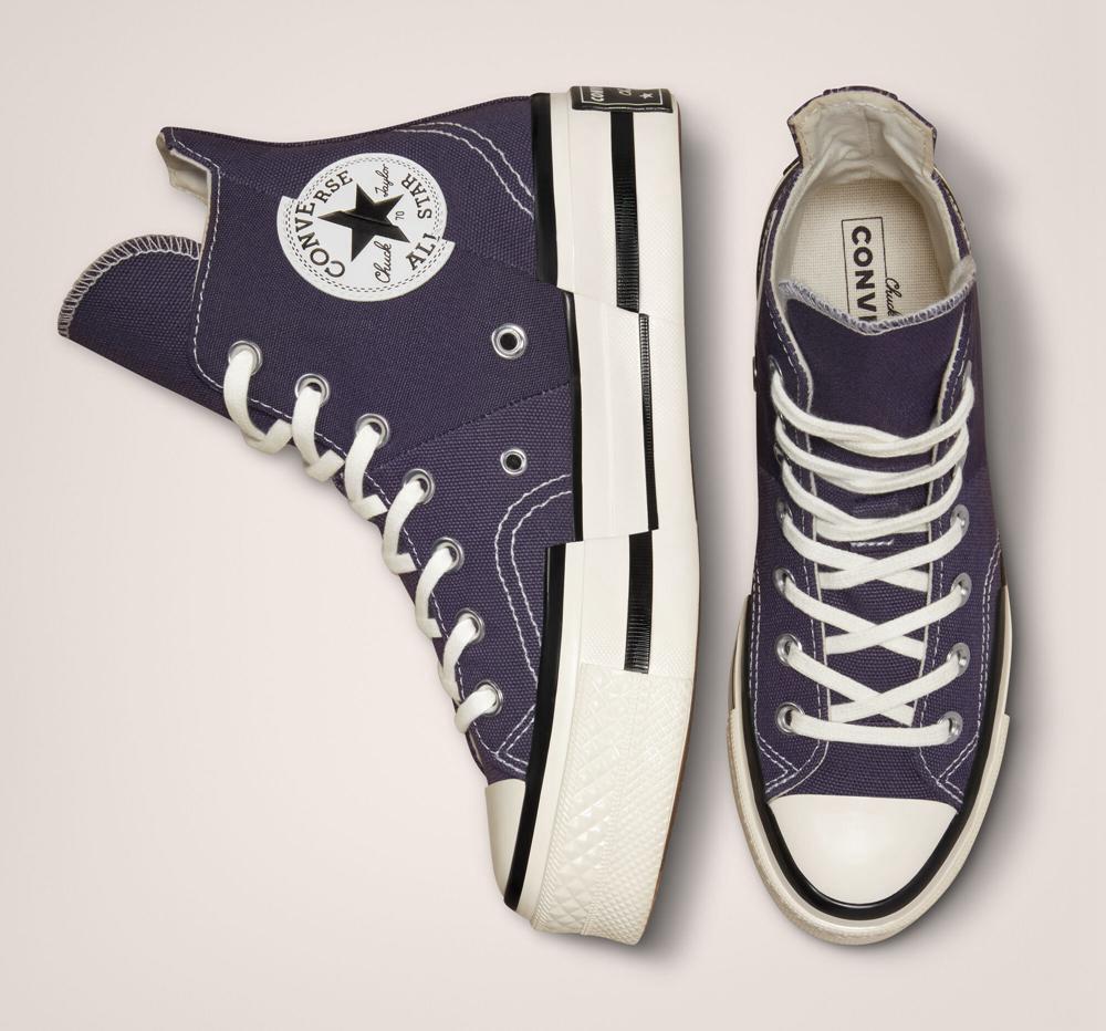 Green Dark Raisin / Egret / Black Converse Chuck 70 Plus Unisex High Top Men's Platform Shoes  US |  80615-RSIP