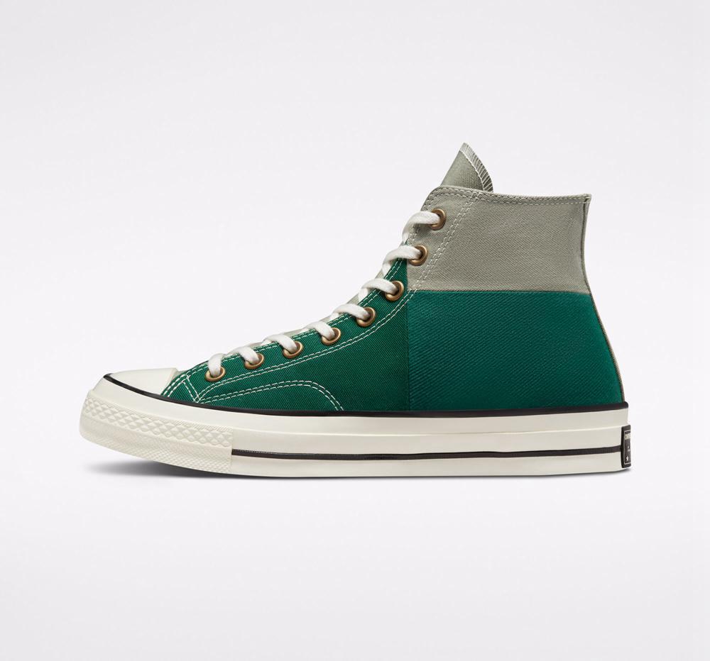 Green Light Field Surplus Converse Chuck 70 Colorblocked Unisex Women's High Tops  US |  07945-FTCS