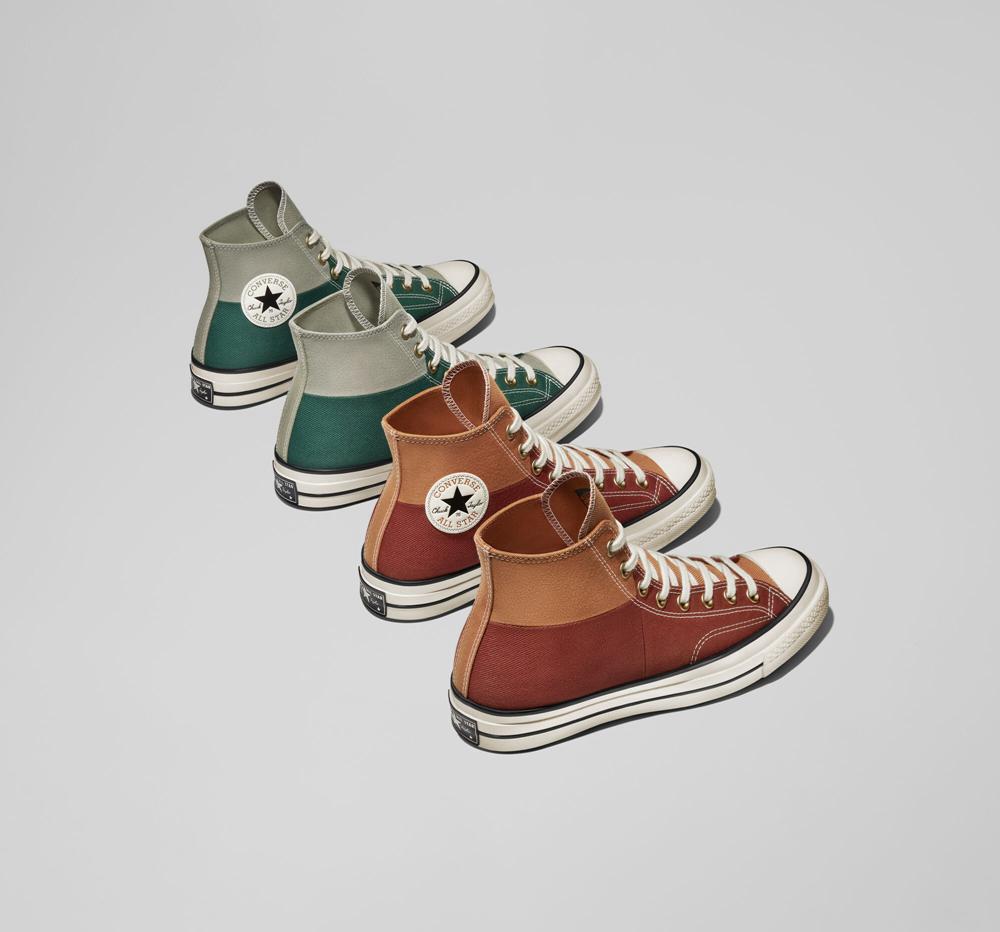 Green Light Field Surplus Converse Chuck 70 Colorblocked Unisex Women's High Tops  US |  07945-FTCS