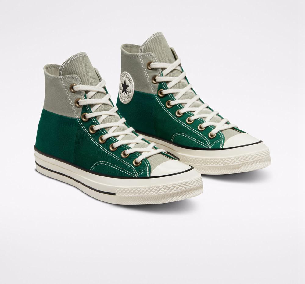 Green Light Field Surplus Converse Chuck 70 Colorblocked Unisex Men's High Tops  US |  98716-RCKB