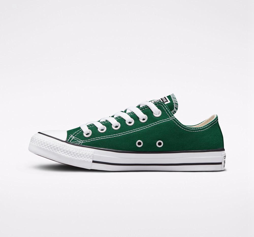 Green Midnight Clover / White / Black Converse Chuck Taylor All Star Seasonal Color Unisex Men's Low Tops  US |  03798-XBLI