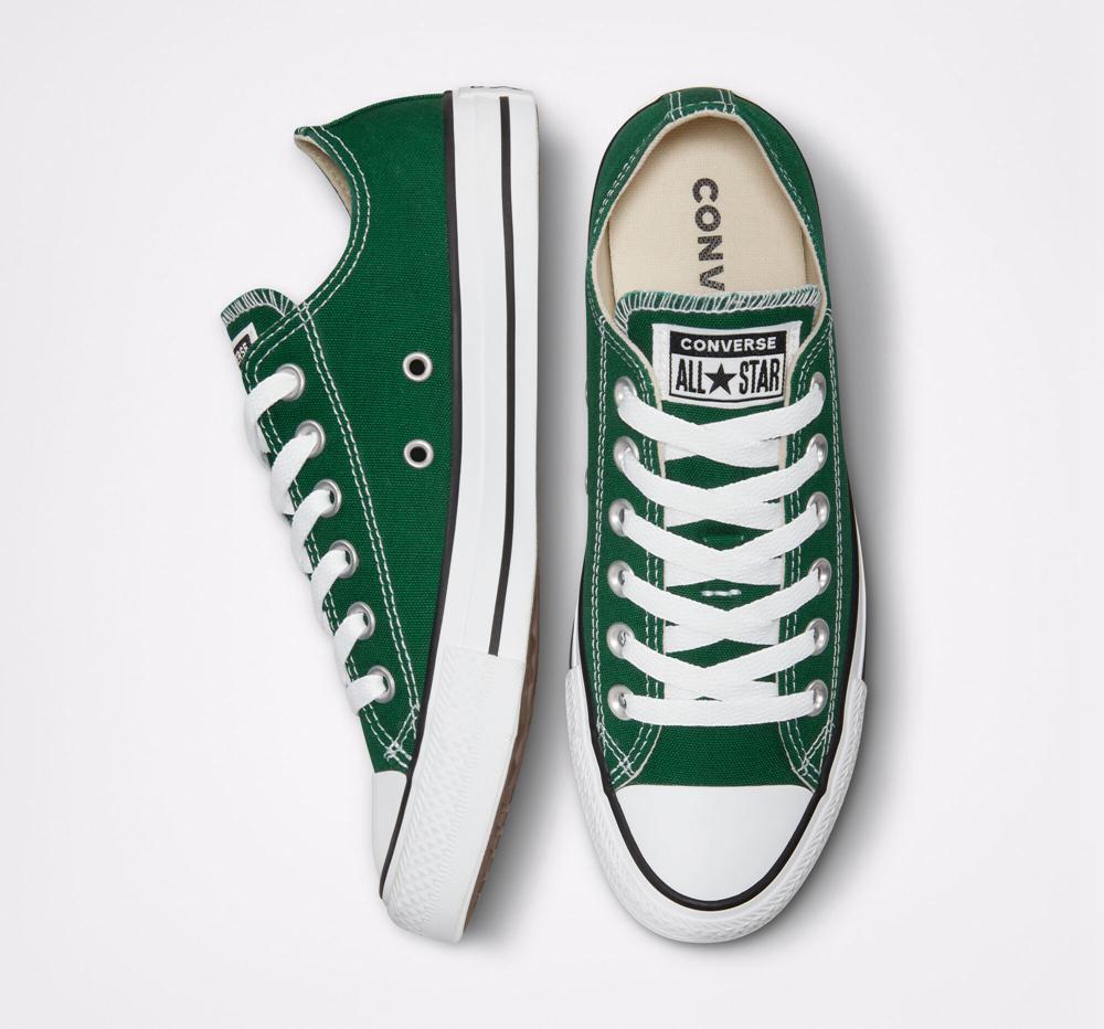 Green Midnight Clover / White / Black Converse Chuck Taylor All Star Seasonal Color Unisex Men's Low Tops  US |  03798-XBLI