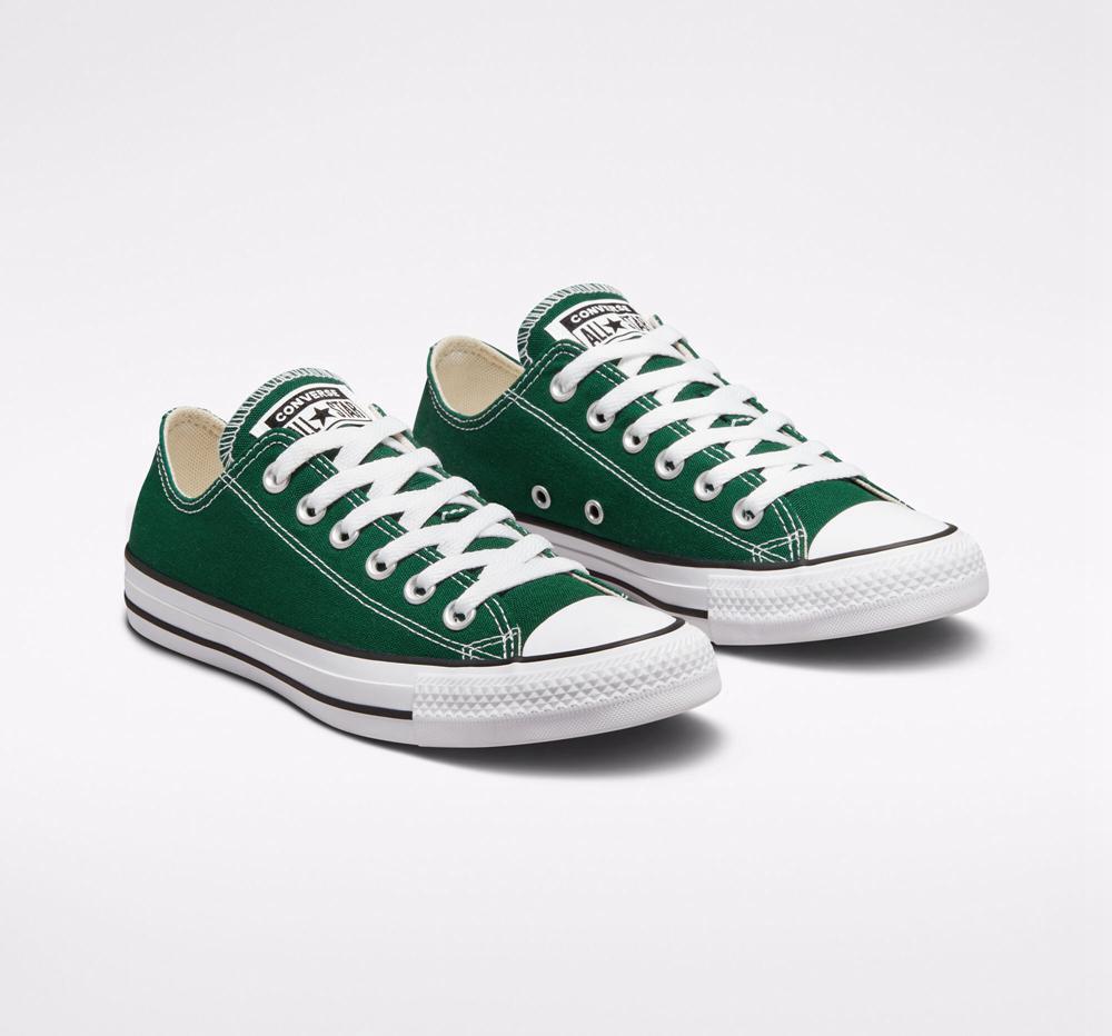 Green Midnight Clover / White / Black Converse Chuck Taylor All Star Seasonal Color Unisex Men's Low Tops  US |  03798-XBLI