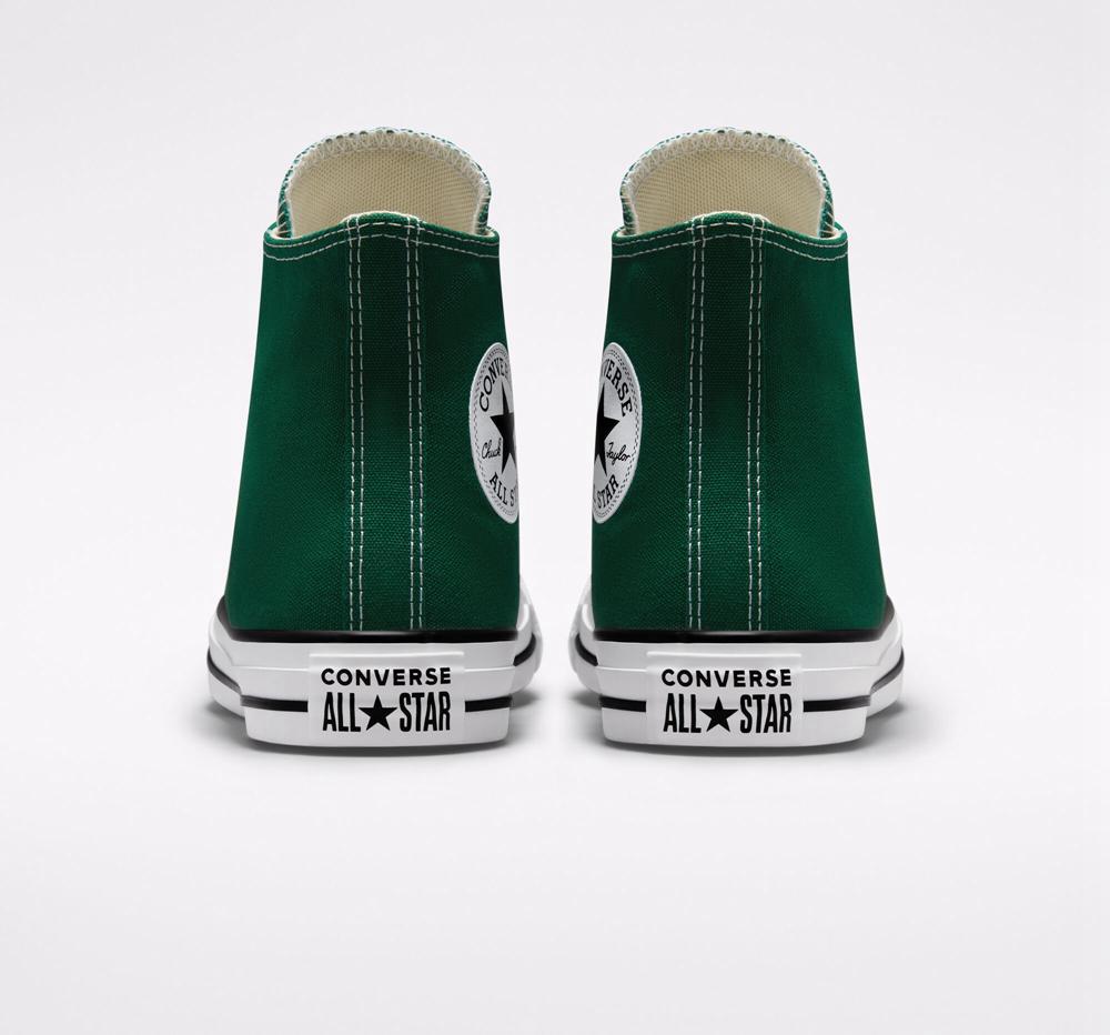 Green Midnight Clover / White / Black Converse Chuck Taylor All Star Seasonal Color Unisex Men's High Tops  US |  58360-NYQW