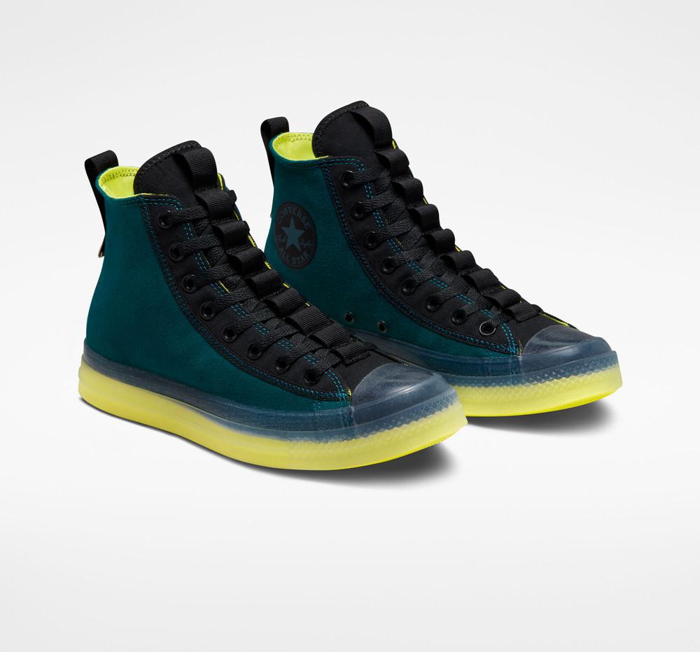 Green Midnight Turquoise / Black Converse Chuck Taylor All Star Cx Explore Edge Glow Unisex Women's High Tops  US |  28605-FQND