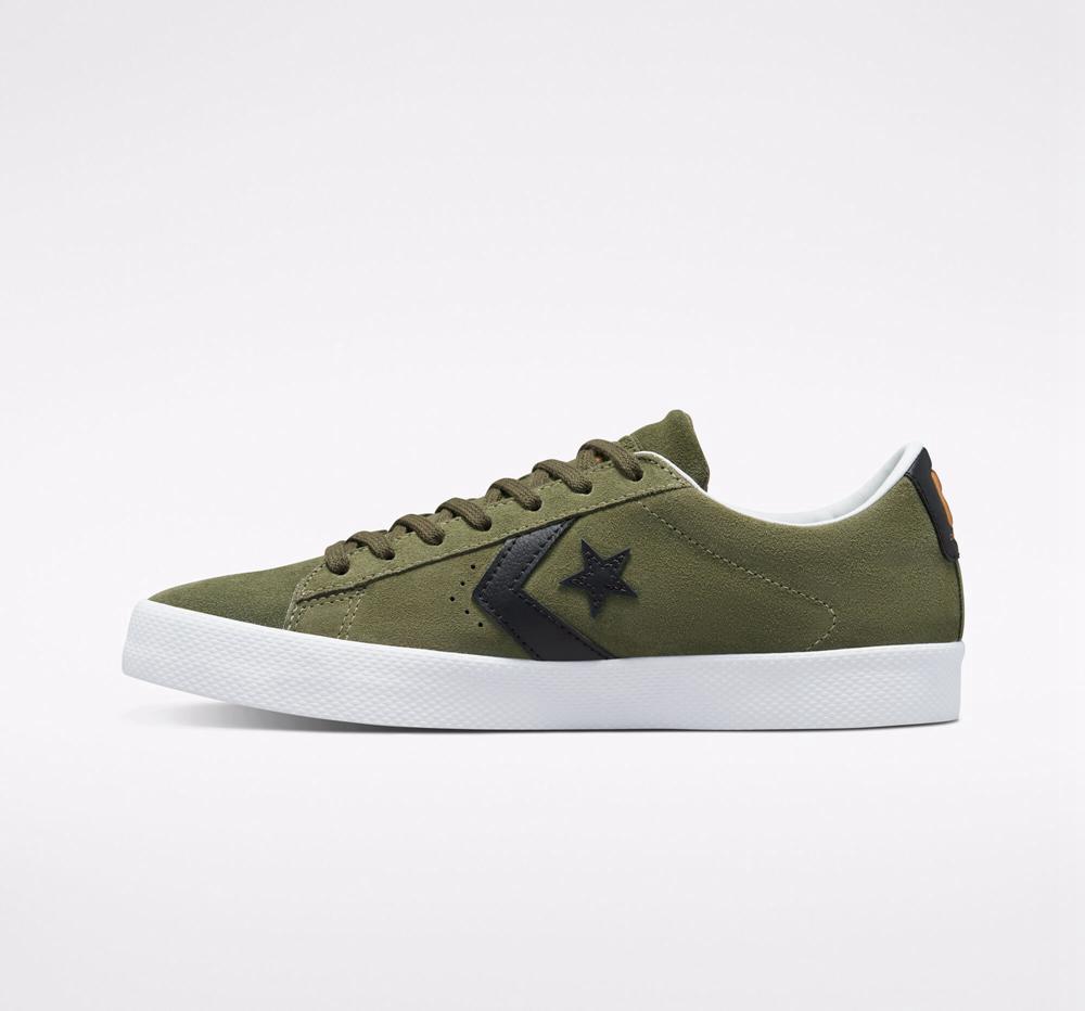 Green Utility / Black / White Converse Cons Pl Vulc Pro Skate Women's Low Tops  US |  69508-RUTC