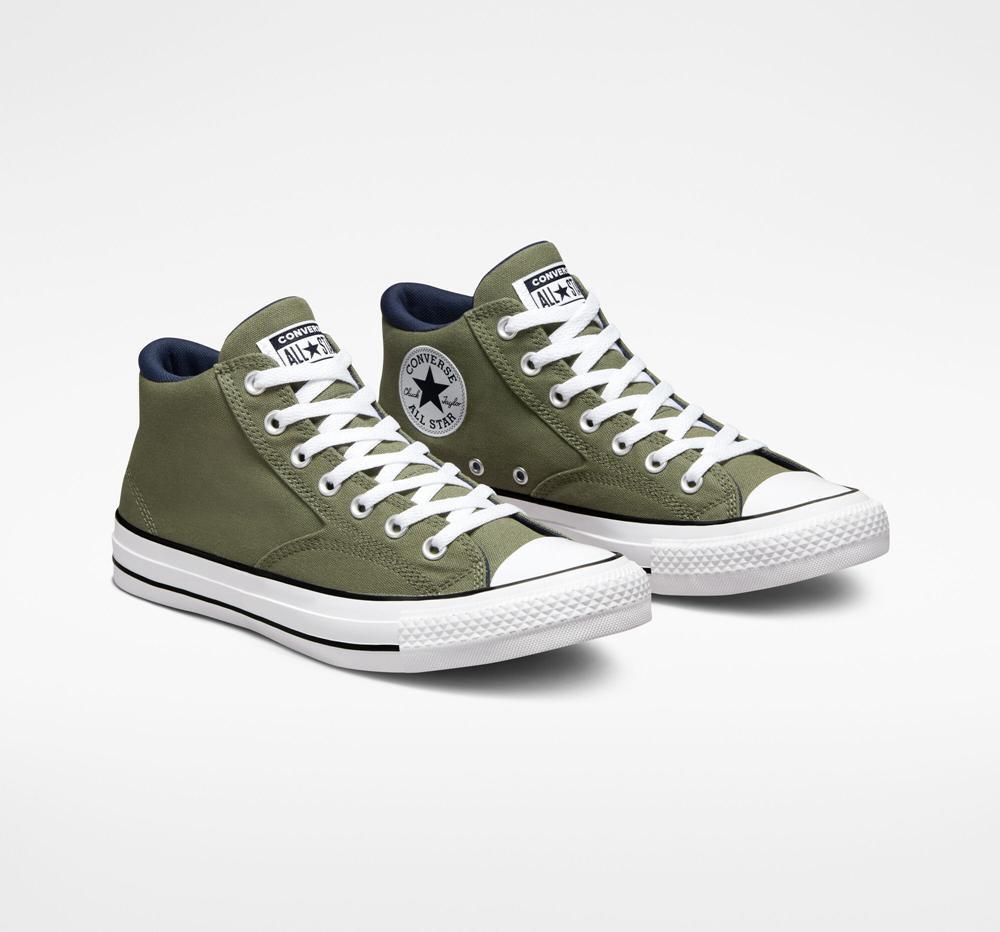 Green Utility / Obsidian / White Converse Chuck Taylor All Star Malden Street Unisex Mid Men's Low Tops  US |  41086-LKWP