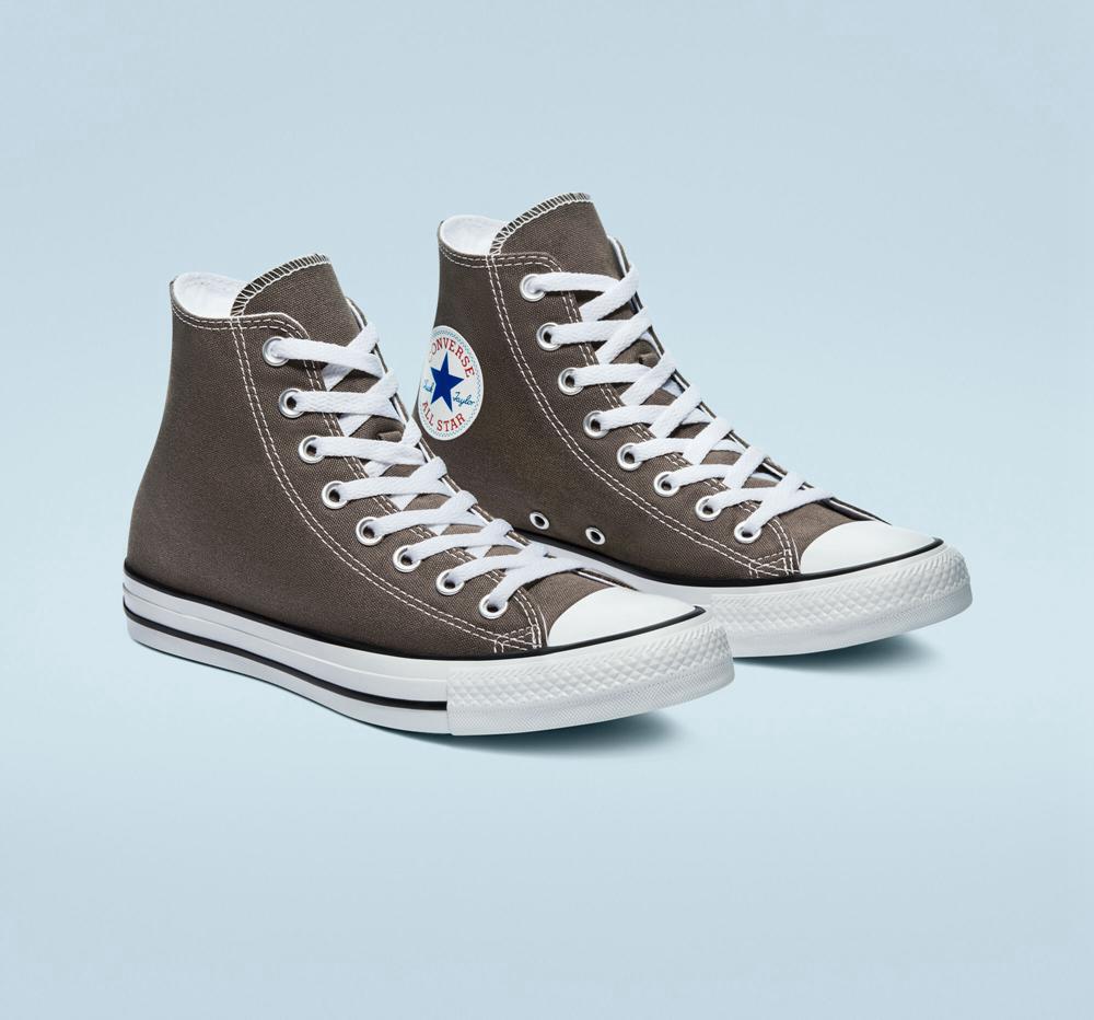 Grey Charcoal Converse Chuck Taylor All Star Classic Unisex Women's High Tops  US |  46572-HQXA