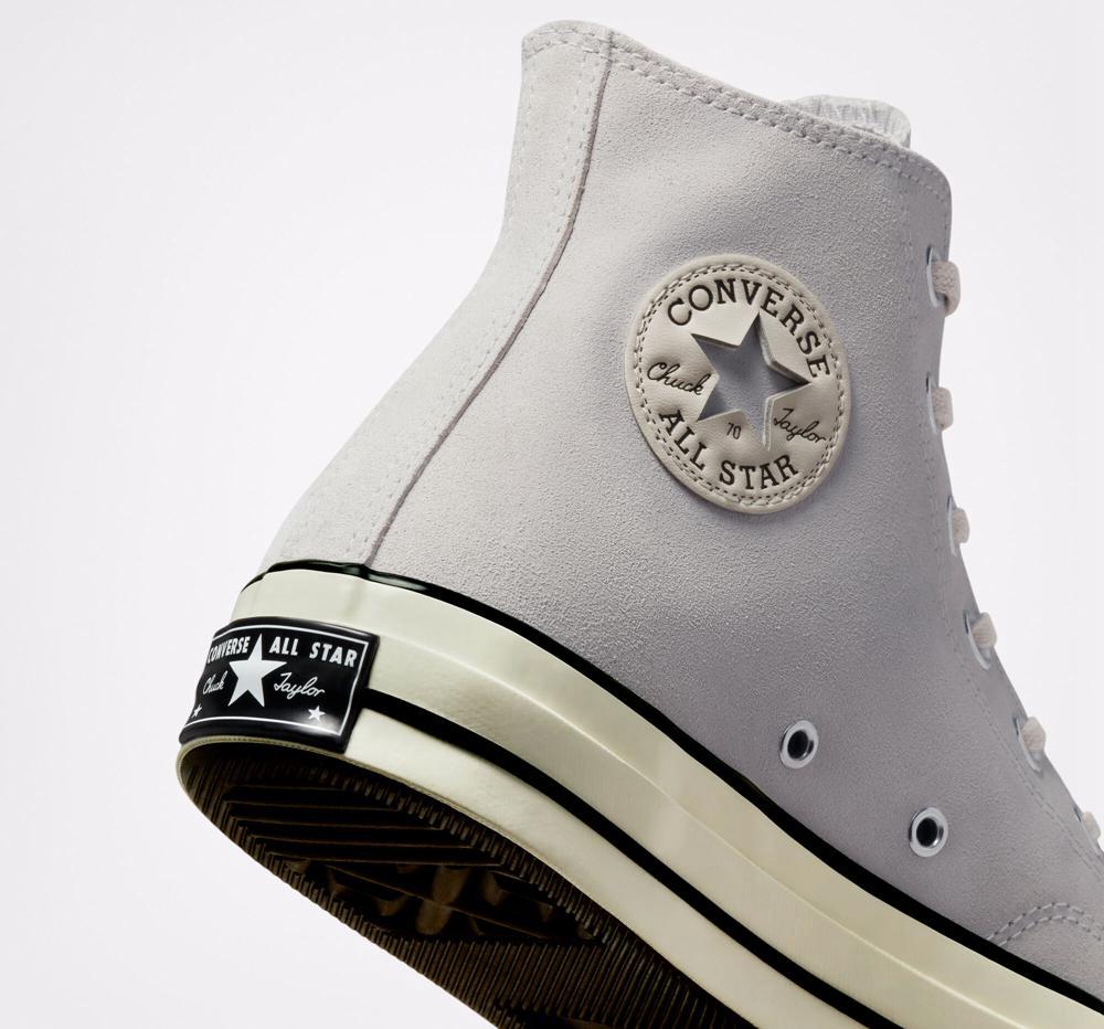 Khaki Pale Putty / Egret / Black Converse Chuck 70 Suede Unisex Men's High Tops  US |  07418-MDBT