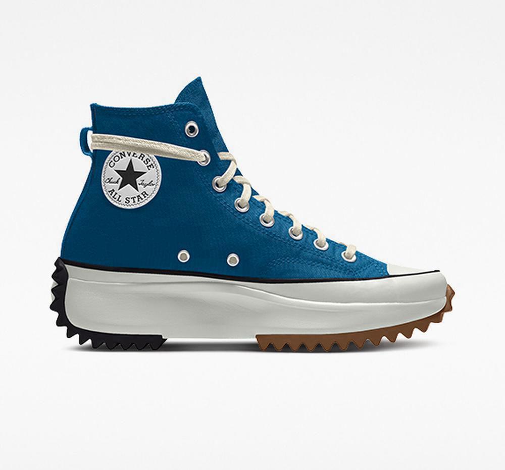 Marinablue Converse Custom Run Star Hike By You Unisex Men\'s High Tops  US |  52307-AWOB