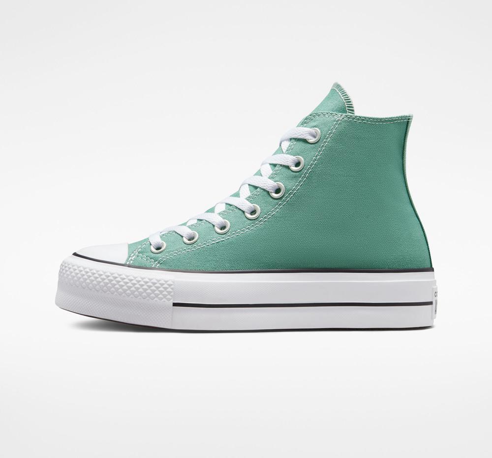 Mint Ocean Stone Converse Chuck Taylor All Star Lift Surplus Canvas High Top Women's Platform Shoes  US |  51342-CTGE