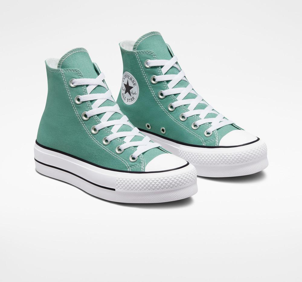 Mint Ocean Stone Converse Chuck Taylor All Star Lift Surplus Canvas High Top Women's Platform Shoes  US |  51342-CTGE