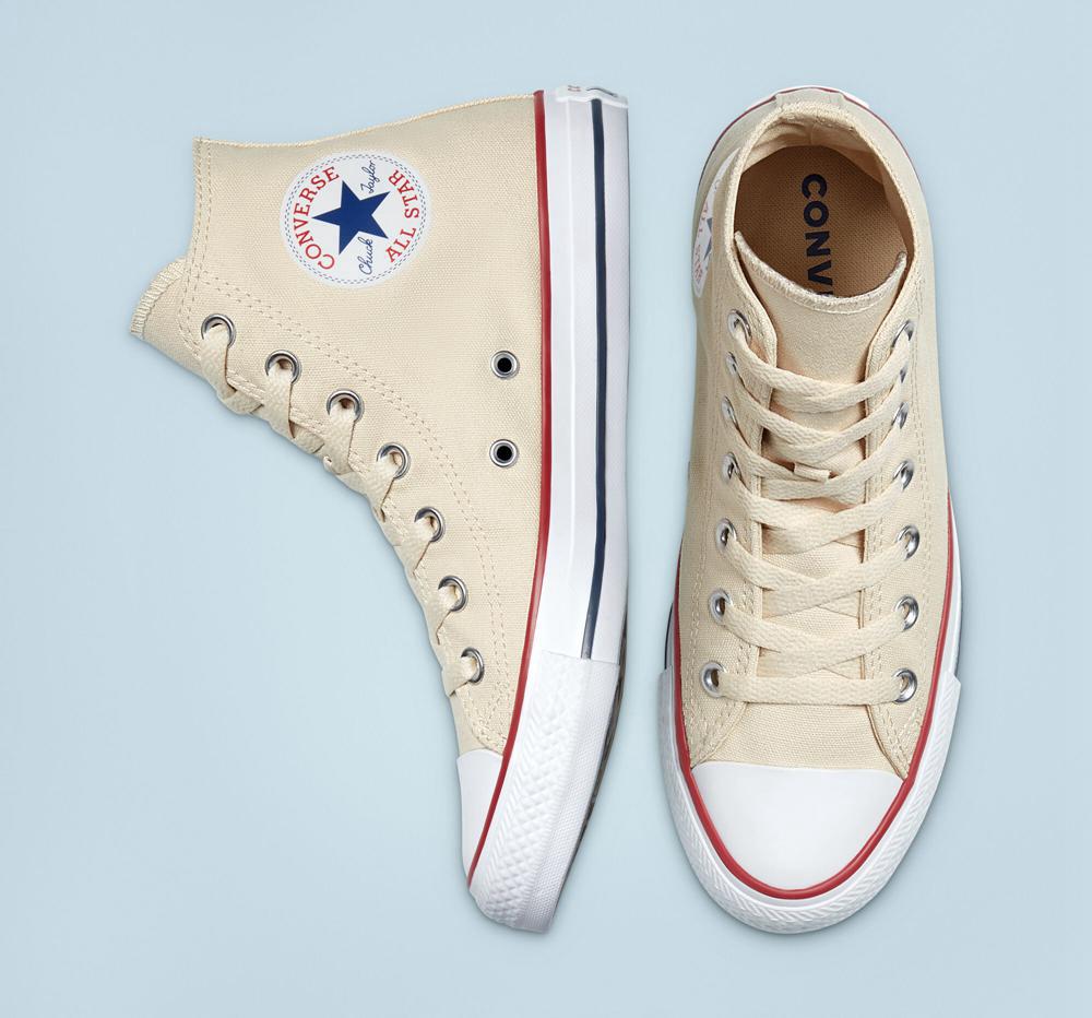 Natural Ivory Converse Chuck Taylor All Star Classic Unisex Men's High Tops  US |  54732-OZQN