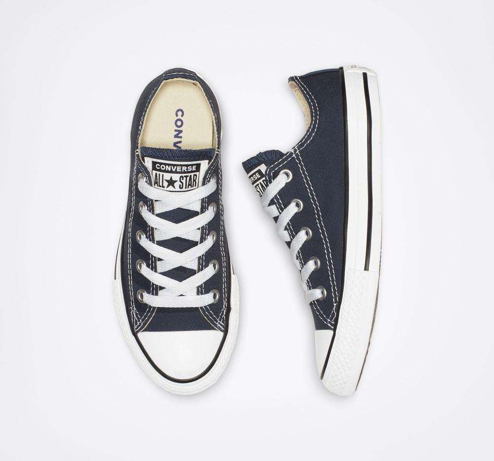 Navy Converse Chuck Taylor All Star Classic Little Kids Girls' Low Tops  US |  01597-ATLO